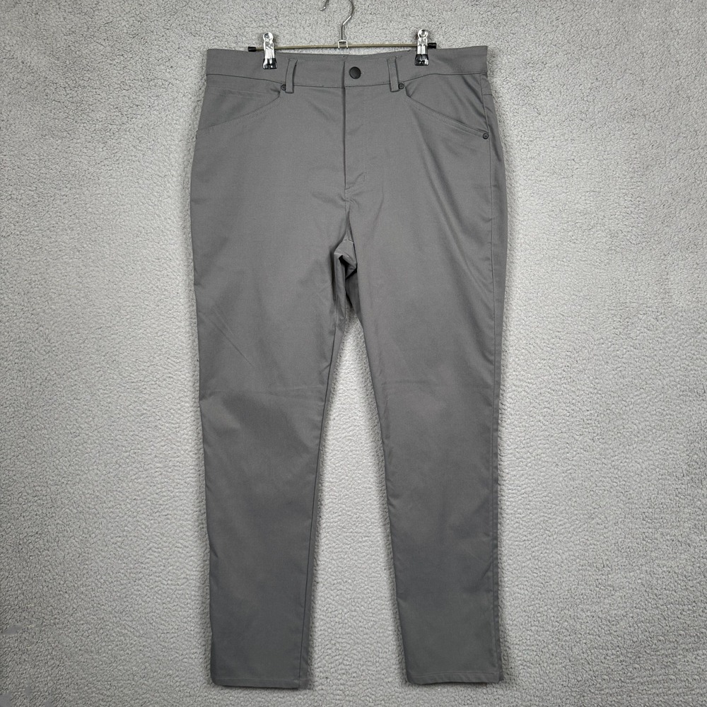 Myles Pants Mens 35x32 Gray Chino Office Athleisure Performance Preppy‎ Business